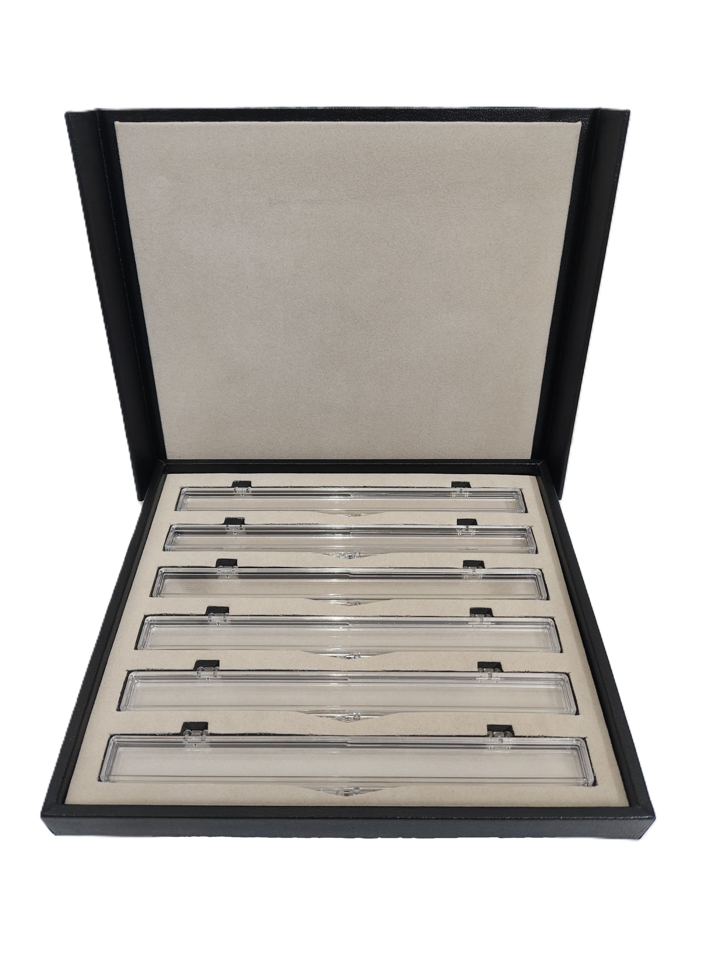 Resin Gel Coated Box ( Long )Tray With Magnetic Cover - 6 section