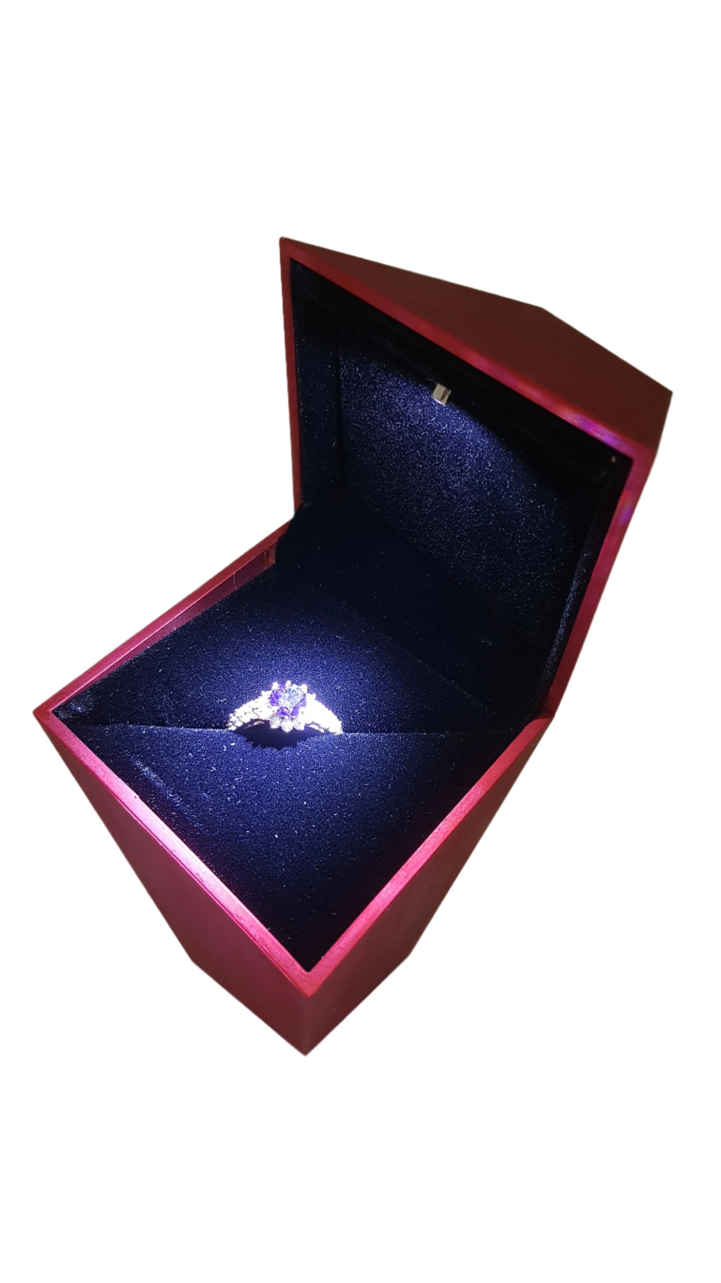 LED 3D Diamond Ring Box