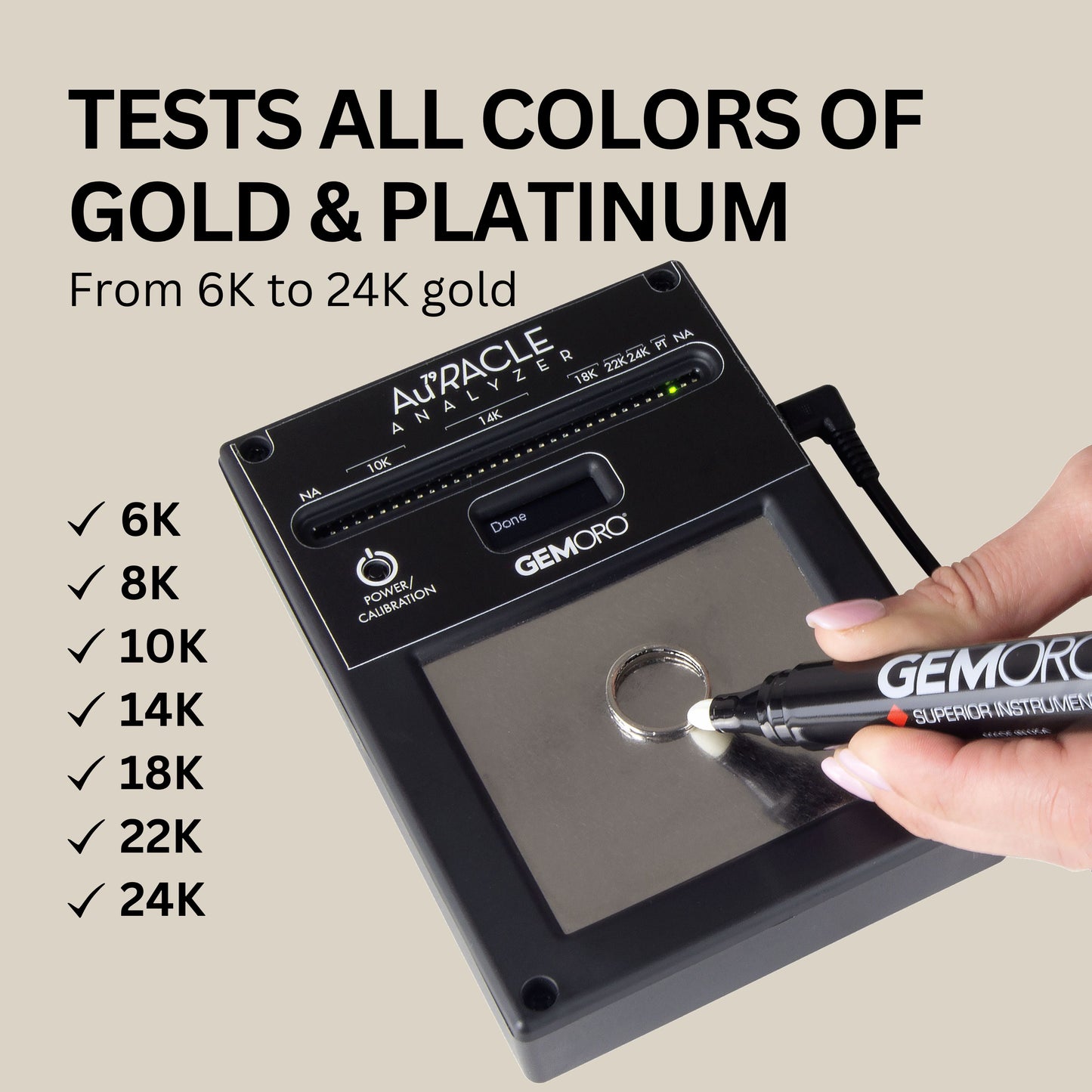 Gemoro AuRACLE Analyzer: Premium Gold & Platinum Tester – Accurate, Fast & Easy to Use