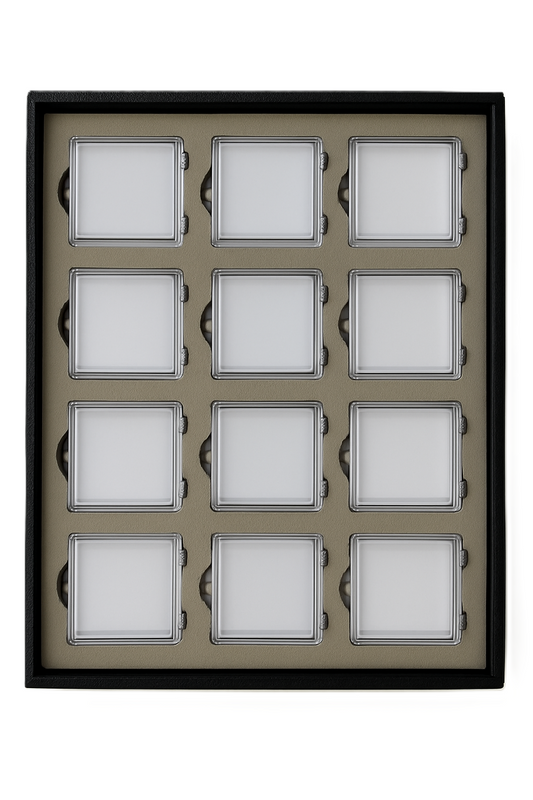 Resin Gel Coated Box ( Medium ) Trays With Magnetic Cover - 12 section