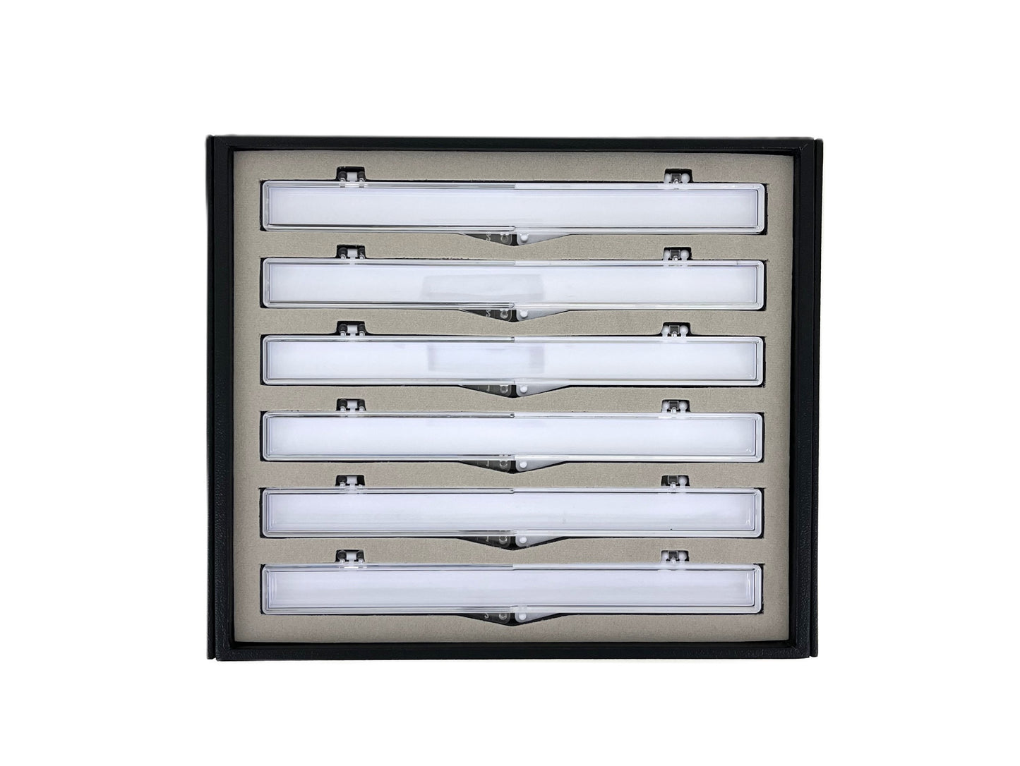 Resin Gel Coated Box ( Long )Tray With Magnetic Cover - 6 section