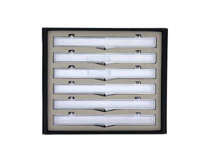 Resin Gel Coated Box ( Long )Tray With Magnetic Cover - 6 section