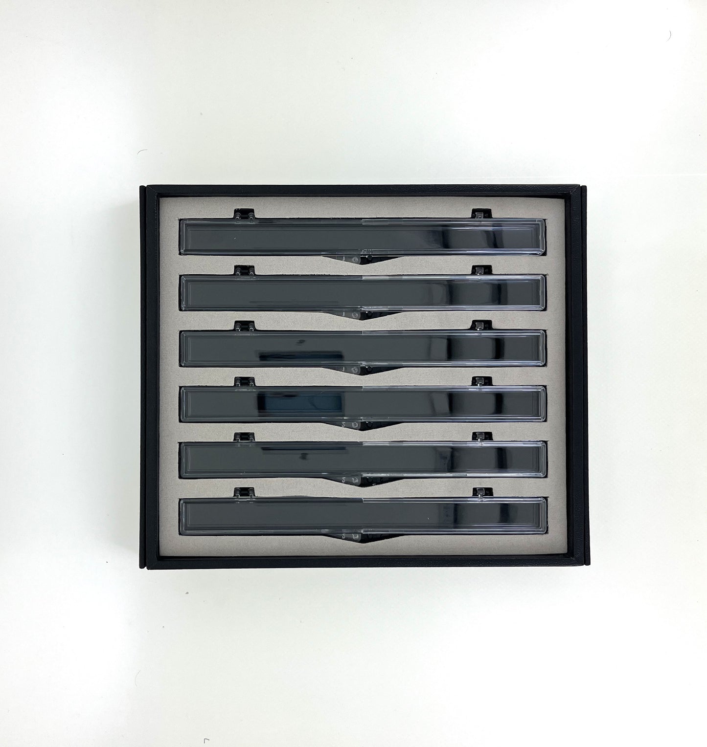 Resin Gel Coated Box ( Long )Tray With Magnetic Cover - 6 section