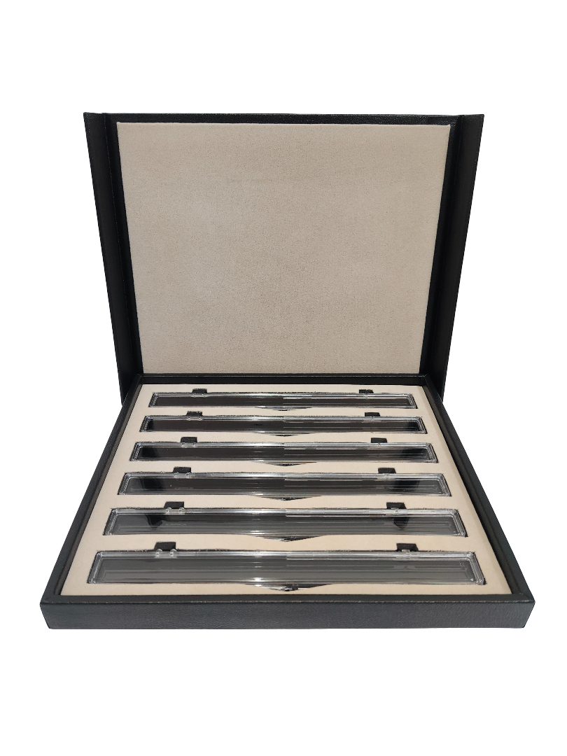 Resin Gel Coated Box ( Long )Tray With Magnetic Cover - 6 section