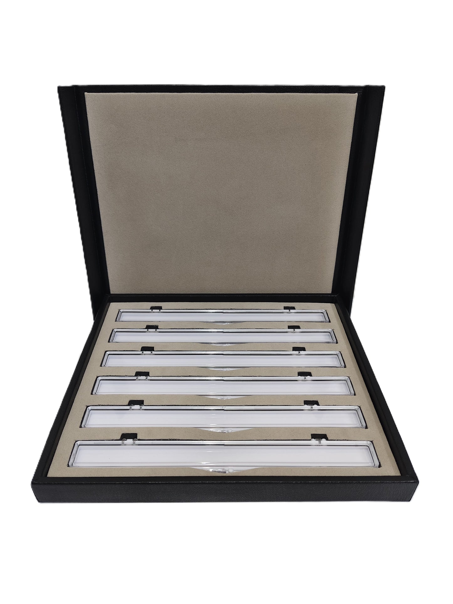 Resin Gel Coated Box ( Long )Tray With Magnetic Cover - 6 section