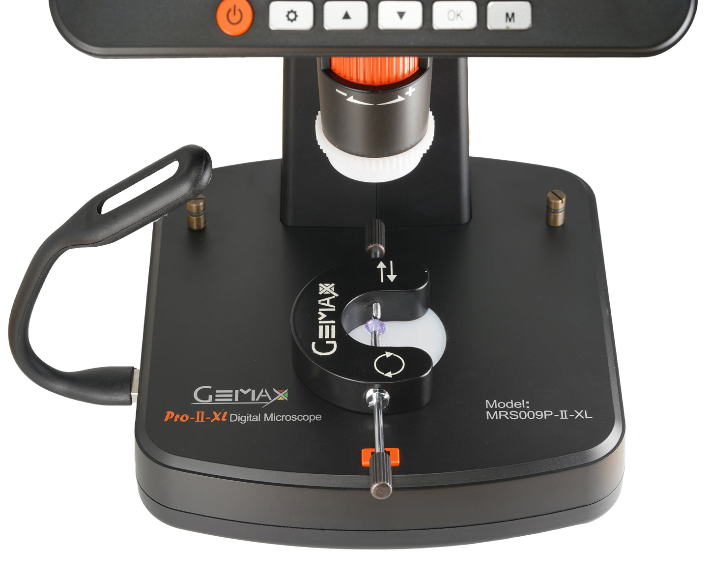 Gemax Pro II Microscope XL-Advanced 7-Inch Display and 1200x Magnification for Laser Inscription and Jewelry Inspection
