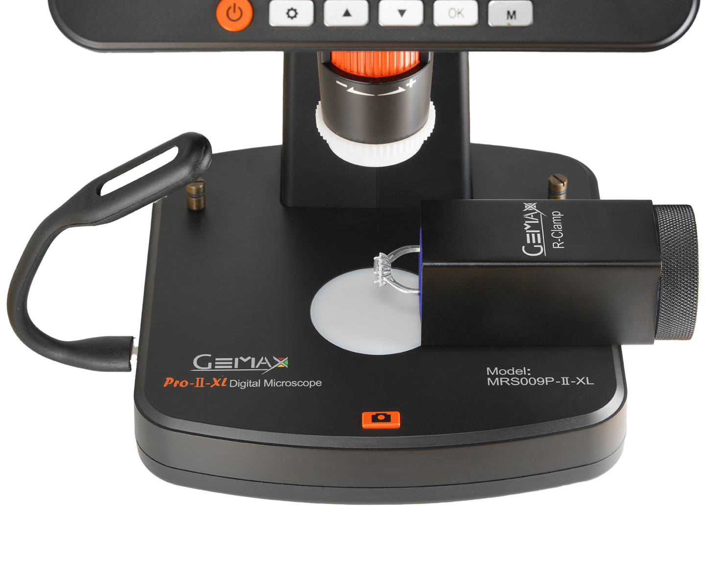 Gemax Pro II Microscope XL-Advanced 7-Inch Display and 1200x Magnification for Laser Inscription and Jewelry Inspection