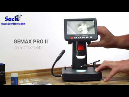 Gemax Pro-II Digital Microscope – 5" HD Screen, HDMI/USB, Laser Inscription Reader for Diamonds & Jewelry