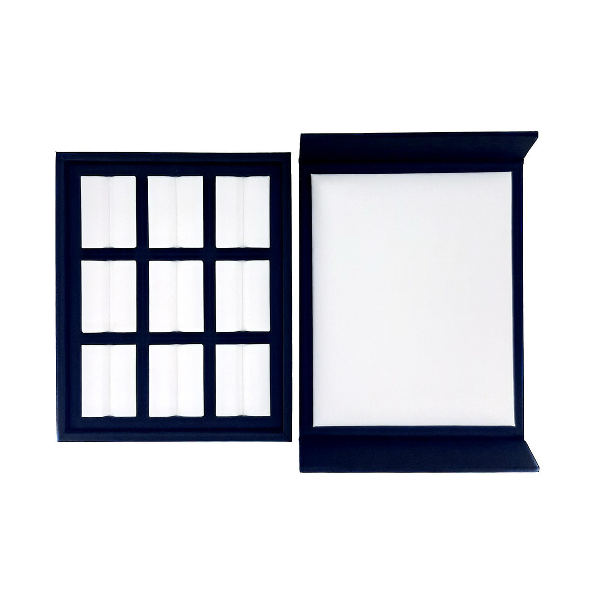 Grooved Gem Display Boxes - Premium-#9 (3X3)-White