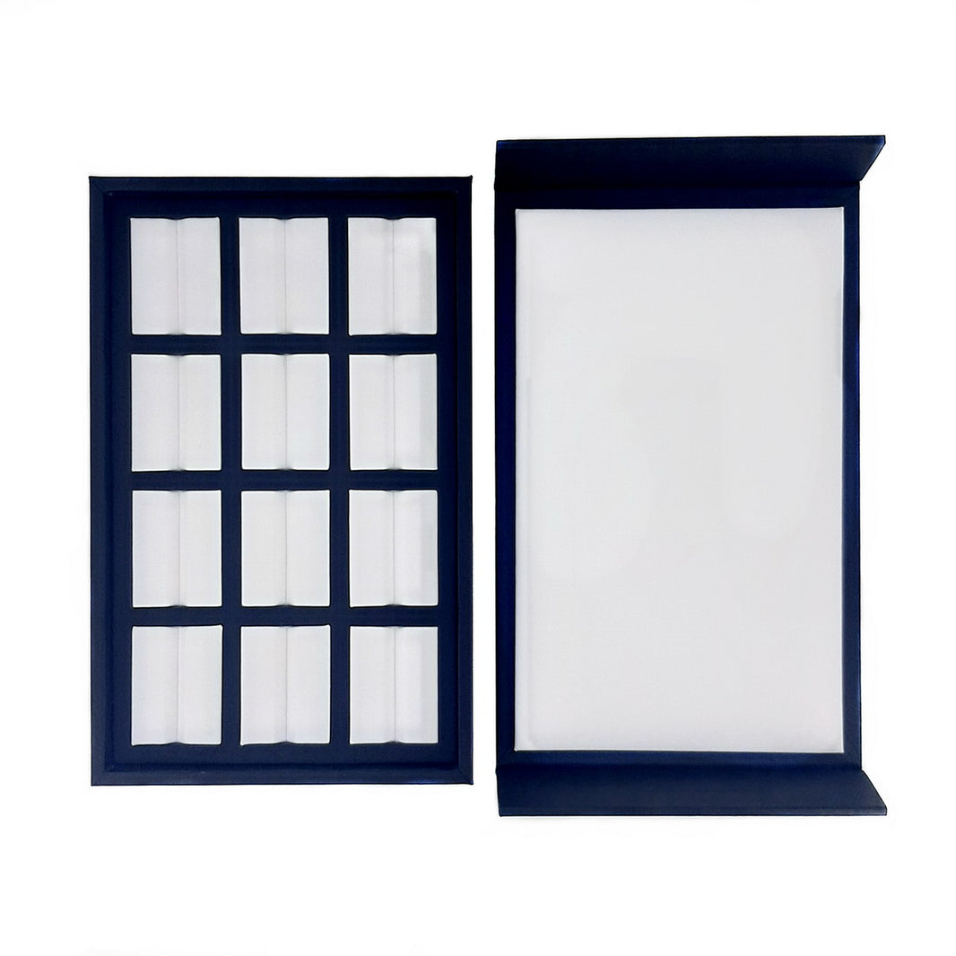 Grooved Gem Display Boxes - Premium-#12 (3X4)-White